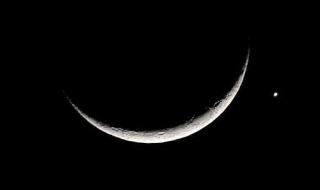 多地夜空上演金星伴月 多地夜空上演金星伴月